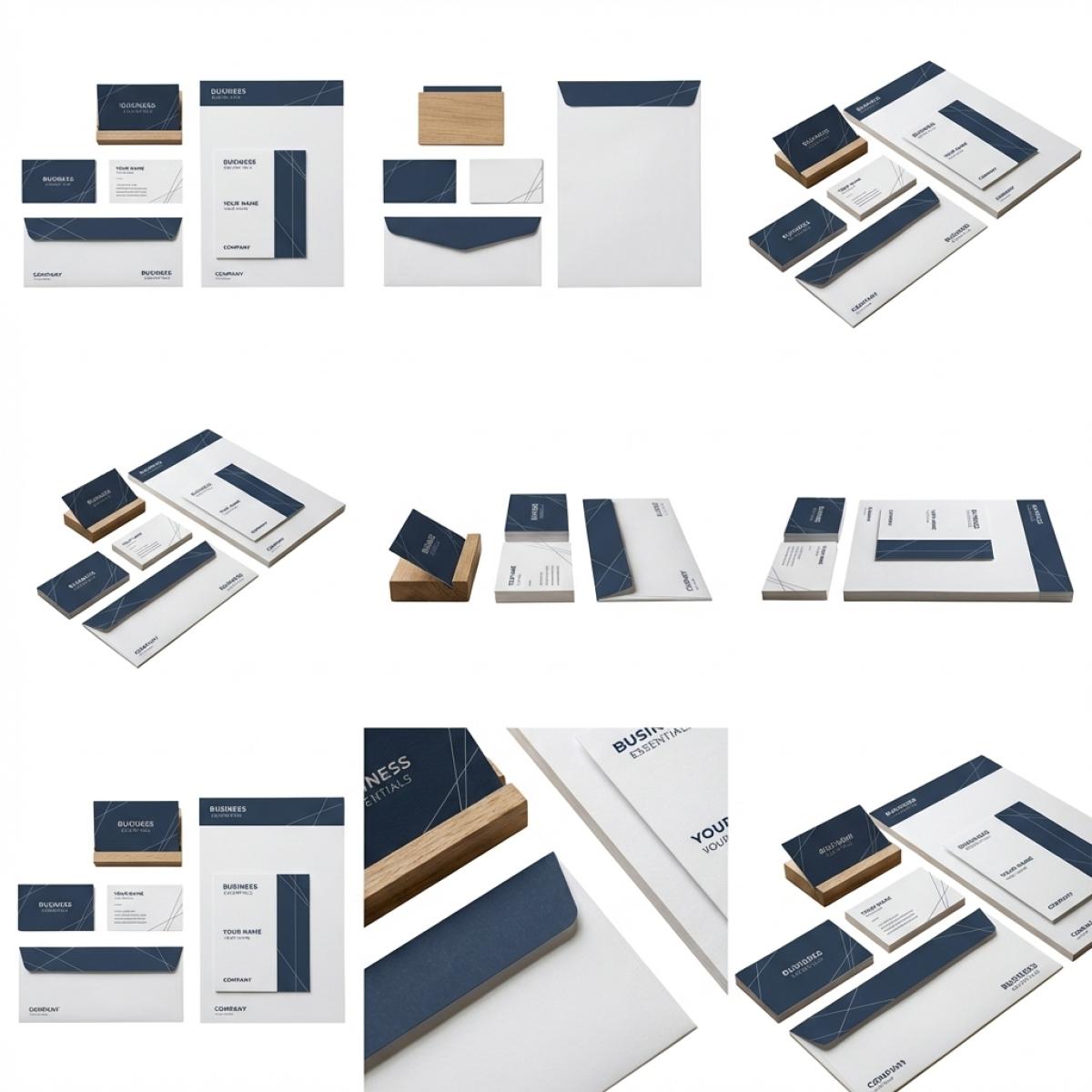 Business Print Essentials Bundle — Complete print identity set displayed at a trade show booth