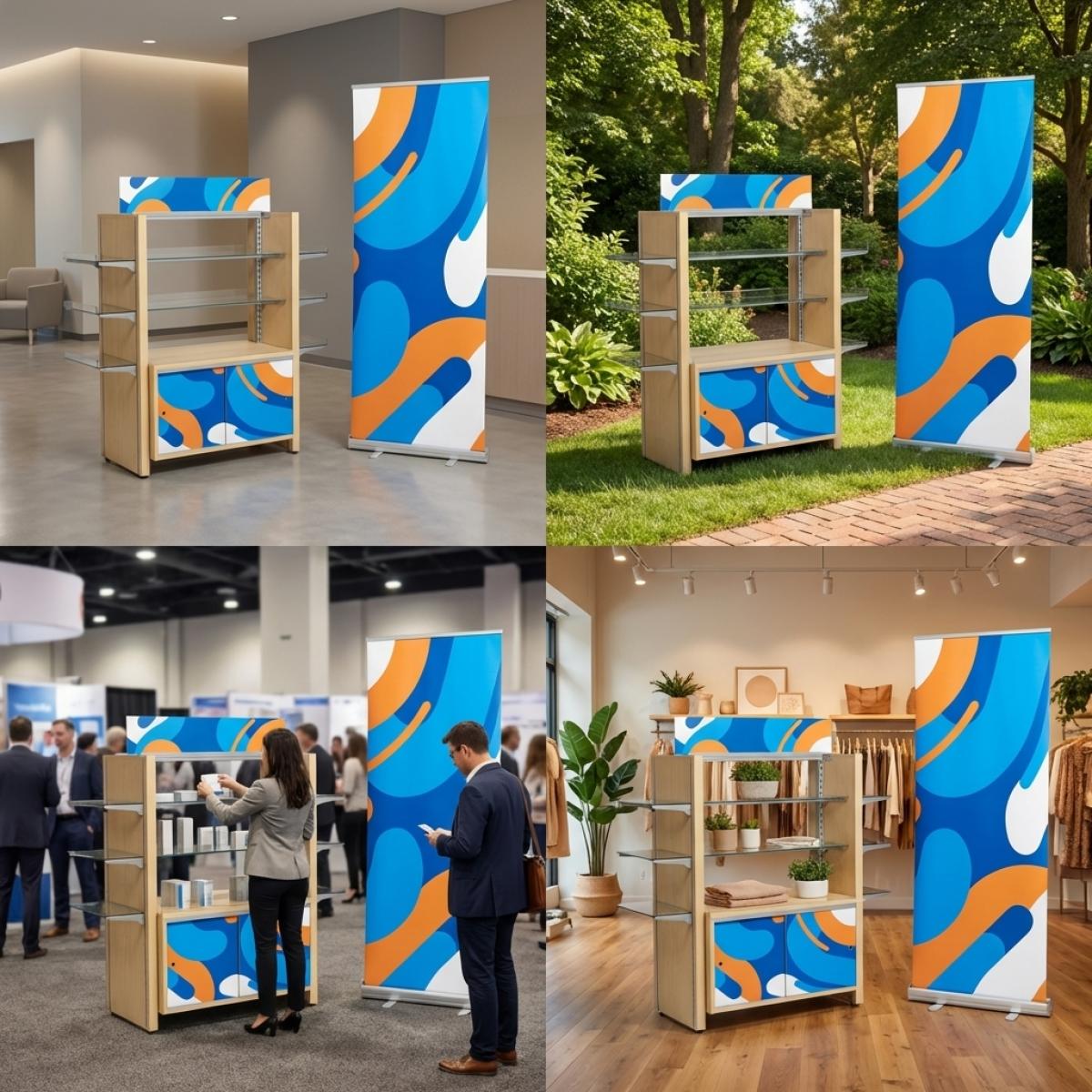 Retail Display Starter Package — Counter display in a beauty shop checkout area