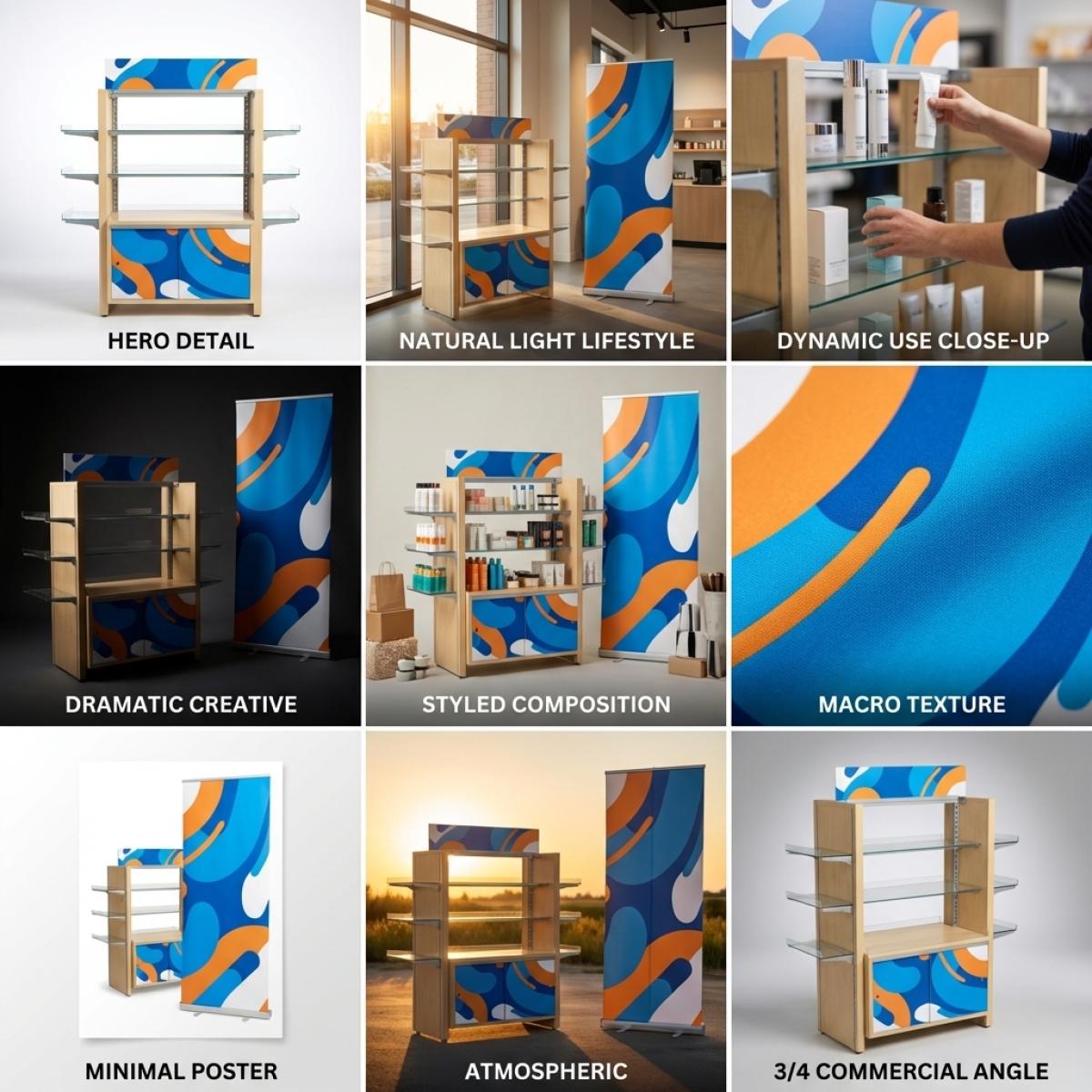 Retail Display Starter Package — Full display setup at a retail merchandising demo