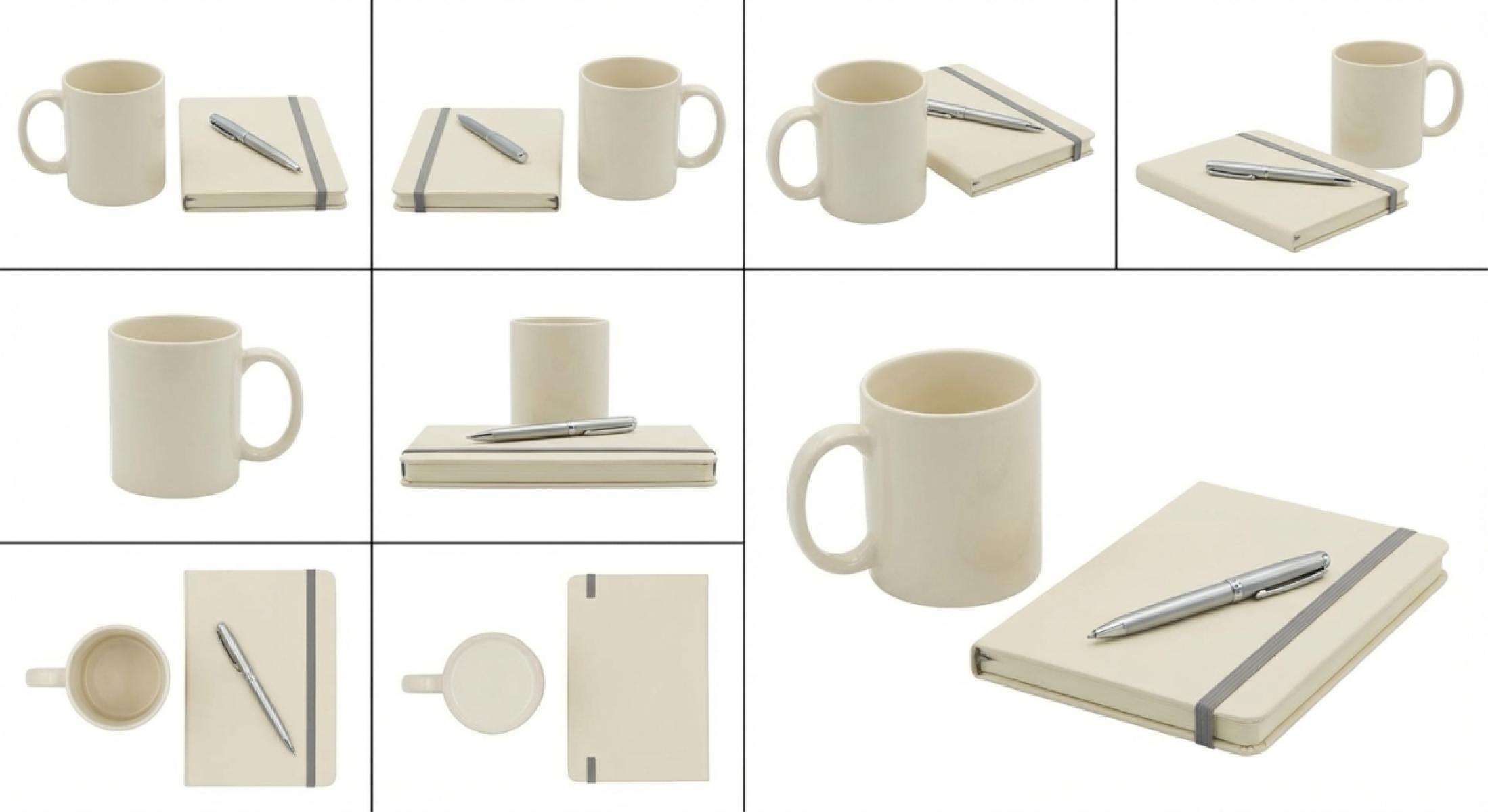 Branded Desk Essentials Kit — Desk essentials used during a team meeting