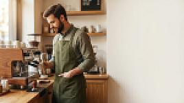 Barista Bib Apron — Full Length