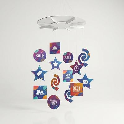 Hanging Ceiling Dangler Set — alternate view