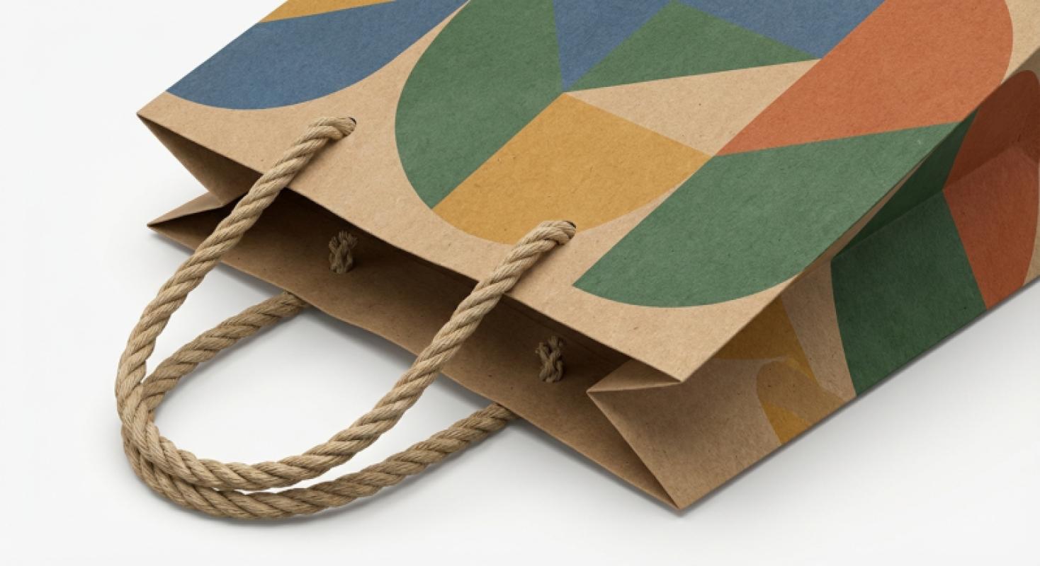 Kraft Shopping Bag with Rope Handles