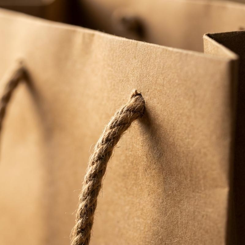 Kraft Shopping Bag with Rope Handles