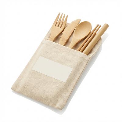 Bamboo Utensil Set with Logo