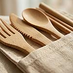 Bamboo Utensil Set with Logo