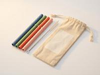 Reusable Silicone Straw Set
