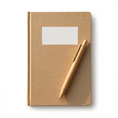 Recycled Notebook with Pen — alternate view
