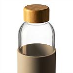Glass Water Bottle with Bamboo Lid